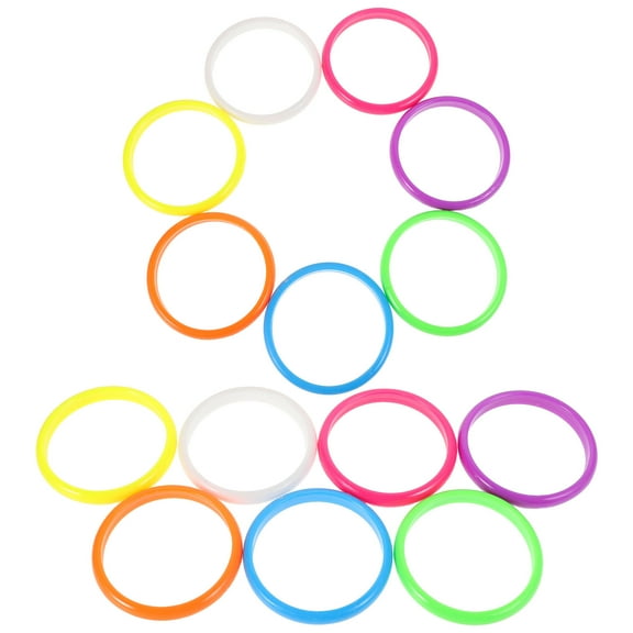 Hemoton 14pcs Colorful Plastic Wristbands For Women Neon Jewelry Carnival Bracelets Colorful Jelly Bracelets Decorative Bracelets Diy Wrist Bands