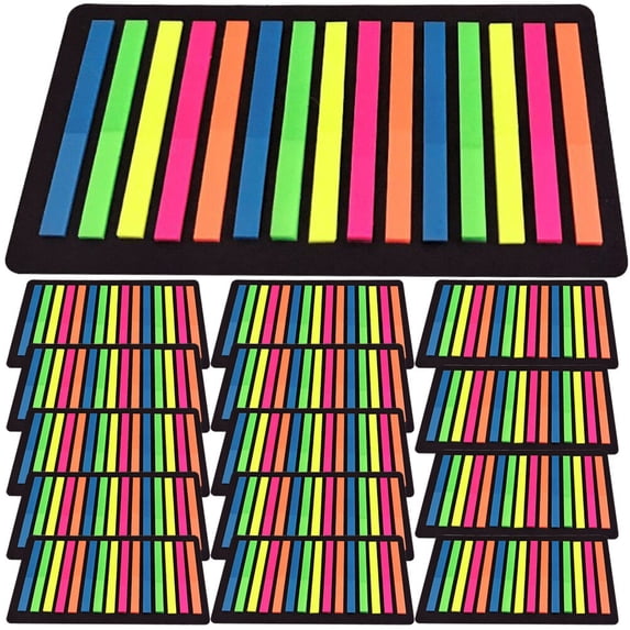 Hemoton 15 Sheets Thin Note Strips Highlight Strips Portable Page Highlight Markers