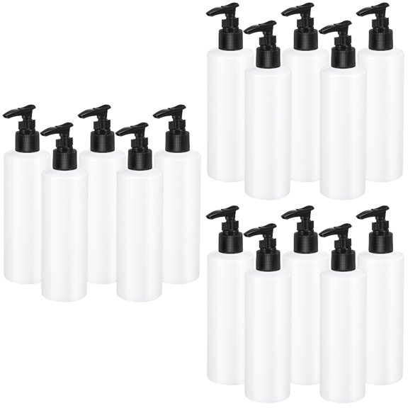 Hemoton 15 pcs Empty Refillable Plastic Clear Bottle Makeup Storage Holder Container