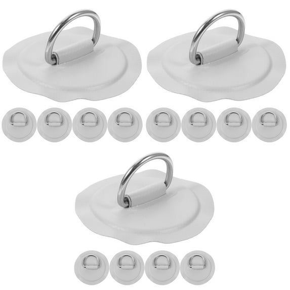 Hemoton 15 pcs Inflatable Boat D Rings Kayak Surfboard D Rings Pad Paddle Board Rope Buckles