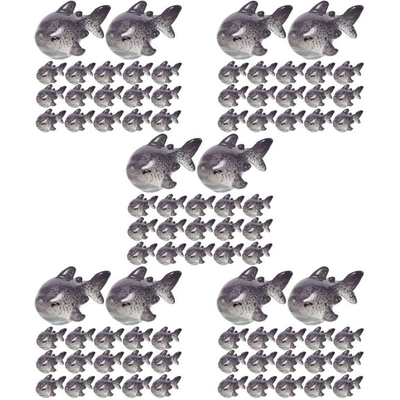 Hemoton 150 Pcs Resin Shark Decors Mini Resin Animals Miniatures Shark Figurine Tiny Shark Figurines Bonsai Decors