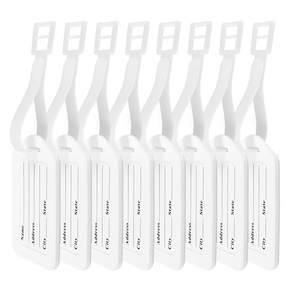 Hemoton 16 Pcs Compact Label Tags Key Markers Suitcases Bag Luggage Waterproof White