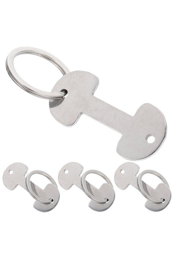 16 Pcs Metal Trolley Tokens Portable Tokens Key Rings Shopping Cart Tokens Key Ring Tokens for Daily Use