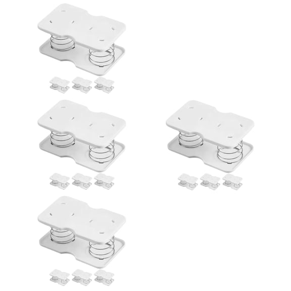 SOPOTUTU Napkin Box Spring Support White Plastic and Iron Adjustable Height for Home