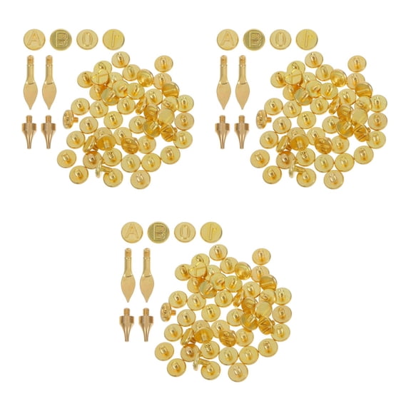 Hemoton 168 pcs Woods Letter Burning Tip Copper Letter Tips Woods Burning Alphabet Template For Pyrography And Diy Alphabet Stamps For Craft Burning Pen Kit