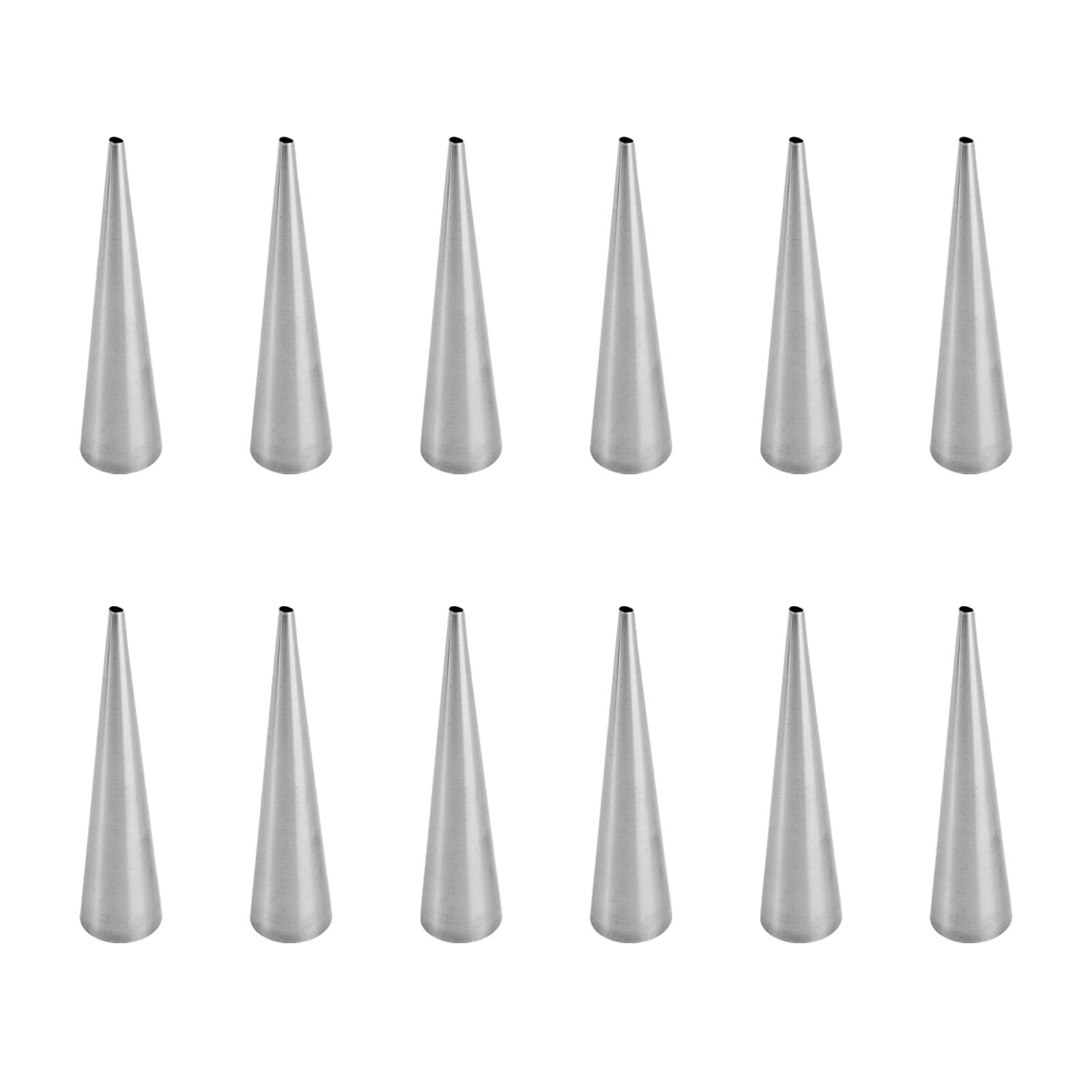 Hemoton 16pcs Stainless Steel Pastry Cream Horn Molds Conical Tube Cone Pastry Roll Horn Mould