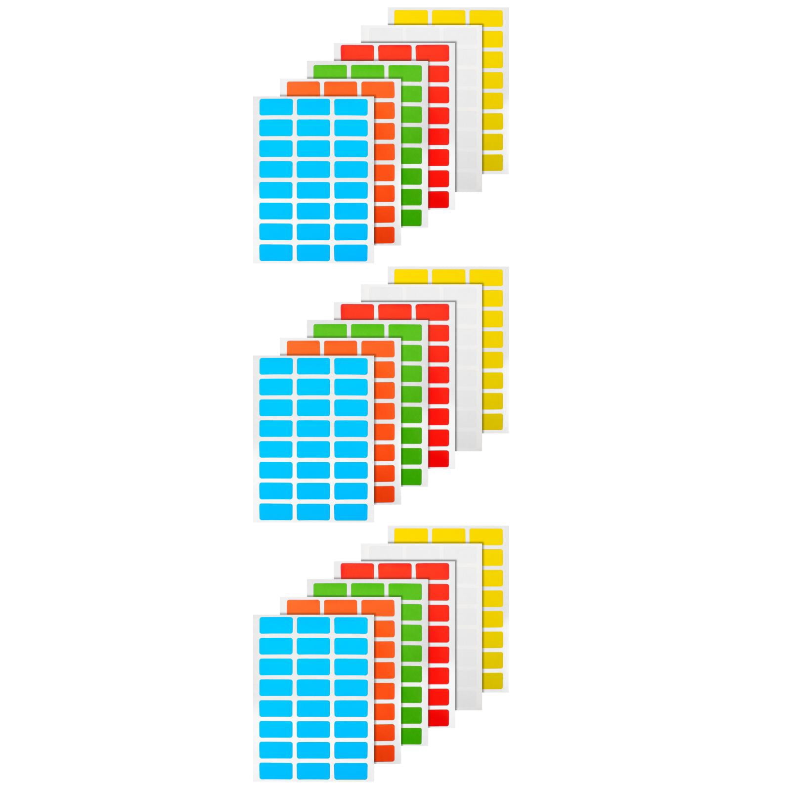 Document Label Sticker Color Hemoton 18 Packs Label Stickers Removable Stickers Rectangular Labels ...