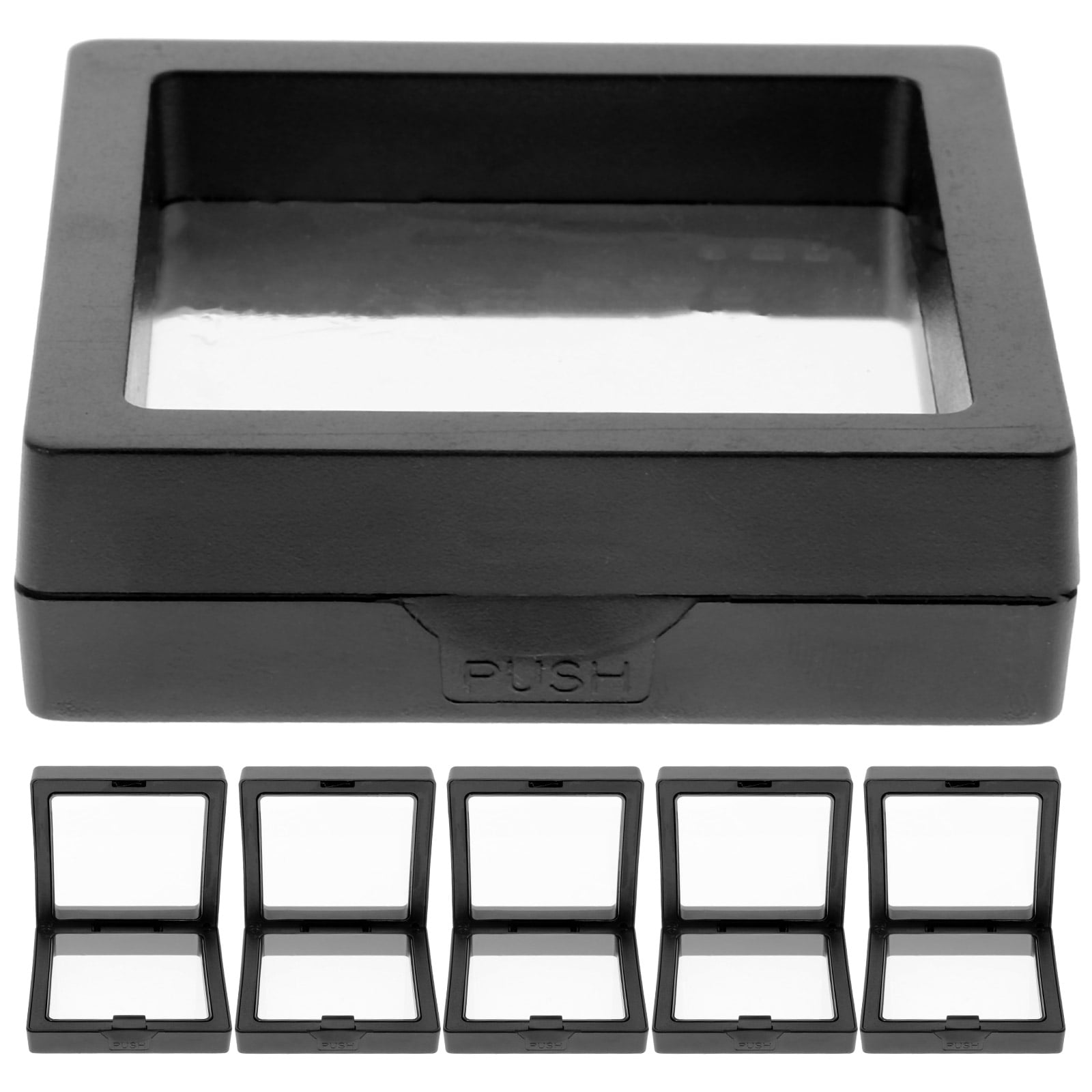 Hemoton 18 Sets Transparent PE Film Display Boxes with Base for ...