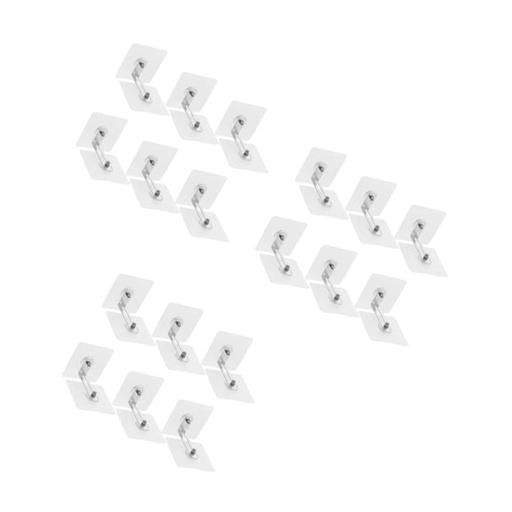 Hemoton 18 pcs  Adhesive Furniture Wall Anchors For Baby Proofing Heavy Duty Anti Tip Kit For Cabinets Dresser And Bookshelf Child Safety Wall Anchor Brackets For Home Protection