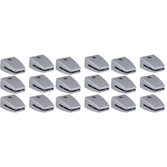 Hemoton 18 pcs  Aluminum Alloy Vertical Screen Clip Glass Clamps Bracket Baffle Clip Folder