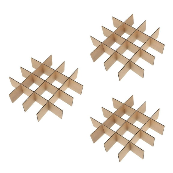 Hemoton 18-Piece Cardboard Box Dividers for Craft Storage, Glass , and Shipping Organizer Inserts