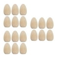 thumbnail image 1 of Hemoton 18 pcs  Wooden Eggs Graffiti Toy Unpainted Wooden Eggs For Easter Egg Party Wooden Easter Ornaments To Paint Eggs DIY Toy Wooden Eggs For Decorating, 1 of 8
