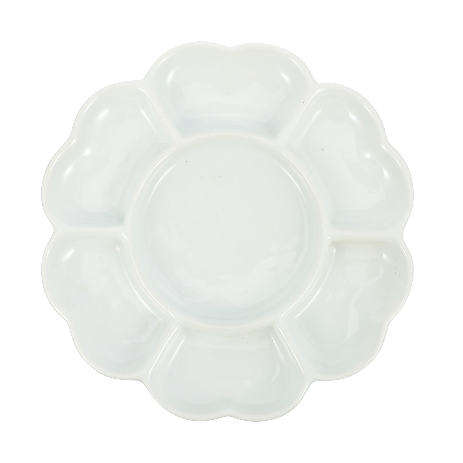 Hemoton Ceramic Color Palette Tray with for Watercolor Painting and Pigment Mixing - 1 Piece