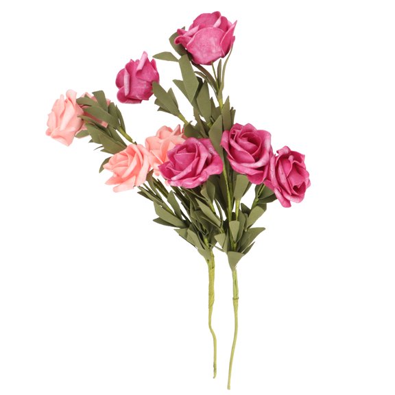 Hemoton 2 Bunches Vine Simulation Foam Rose Outdoor Activity Decoration Theme Party