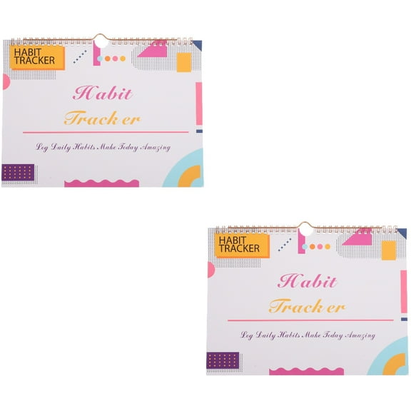 Hemoton 2 PCS Learning Planner Habit Journal Weekly Notebook Device Fitness