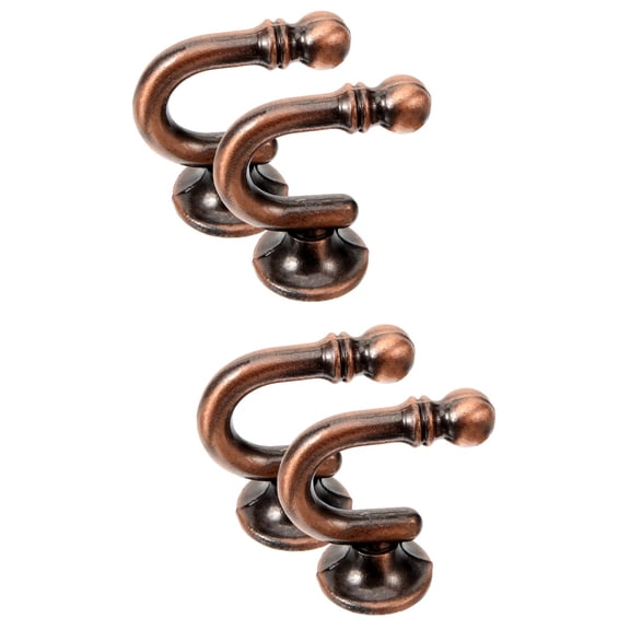 Hemoton 2 Pairs Alloy Curtain Holder Wall Mounting Curtain Holdback Decorative Curtain Hook Tieback