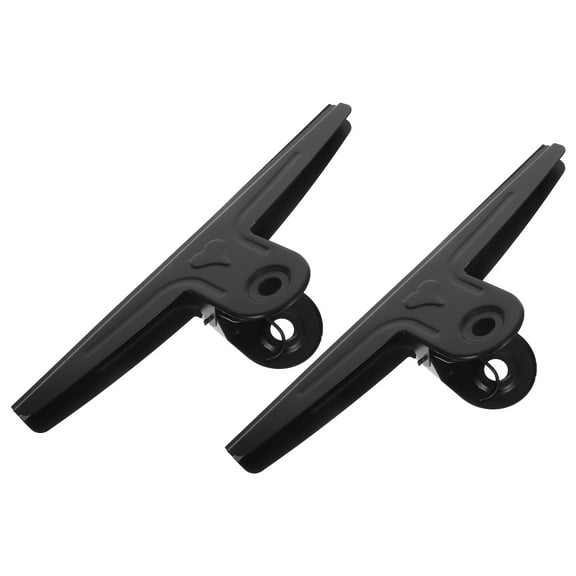 Hemoton  2 Pcs Book Clips Big Clipboard Bulldog Jumbo Binder Office Black