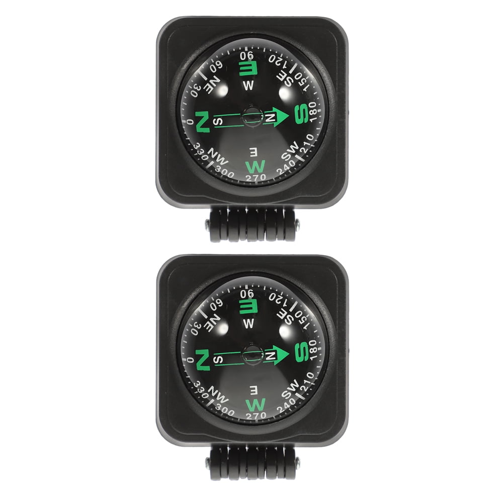 Compass Cars Light Hemoton 2 Pcs Car Compass Attach to Rear View Mirror Auto for Dashboard ...