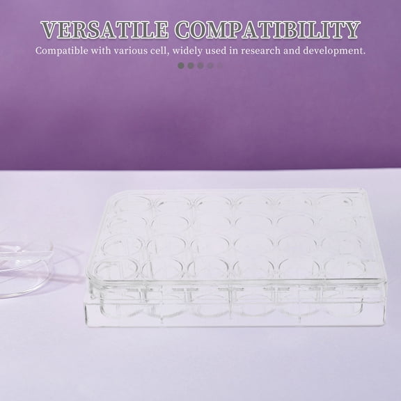 RENACLIPY 2Pcs Transparent Plastic Cell Culture Plates for Laboratory Accurate Cell Growth