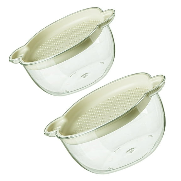 Hemoton 2 Pcs Colander Function Vegetable Washing Artifact 26.20X20.90X9.90CM