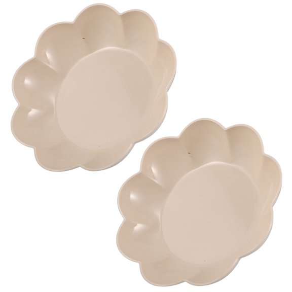 Hemoton 2 Pcs Cookie Trays for Parties Plastic Serving Platters Beige
