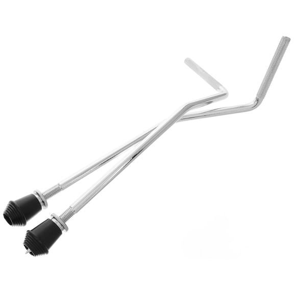 Hemoton 2 Pcs Electroplated Tom Leg Stand 36.00X9.50X5.00CM Silver