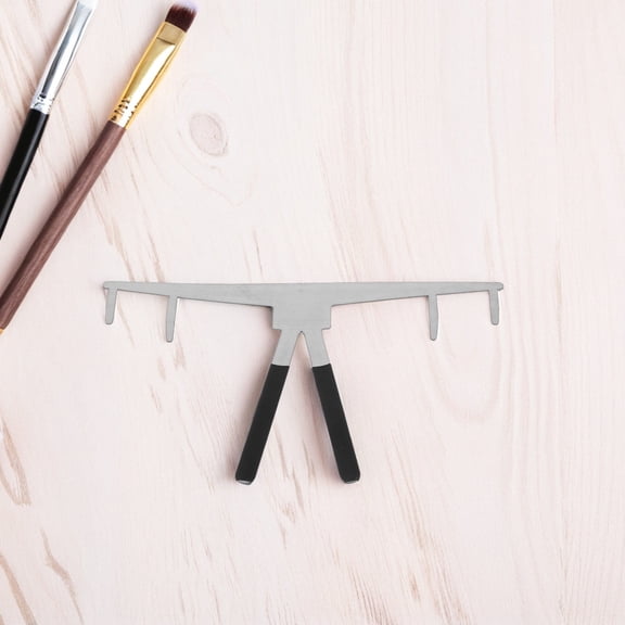 Hemoton 2 Pcs Eyebrow Measuring Tool Positioning Measurement Silver