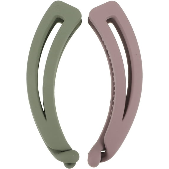 Hemoton 2-Pack Flat Hair Clips for Women, Stylish Moon Barrettes, Hair Accessories for Everyday Use