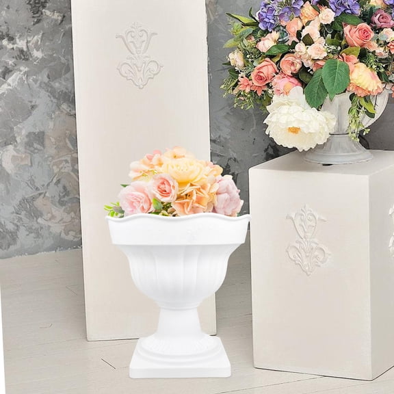 Hemoton Set of 2 Large Decorative Flower Pots for Front Porch, Outdoor Garden , and Stylish Plant Containers