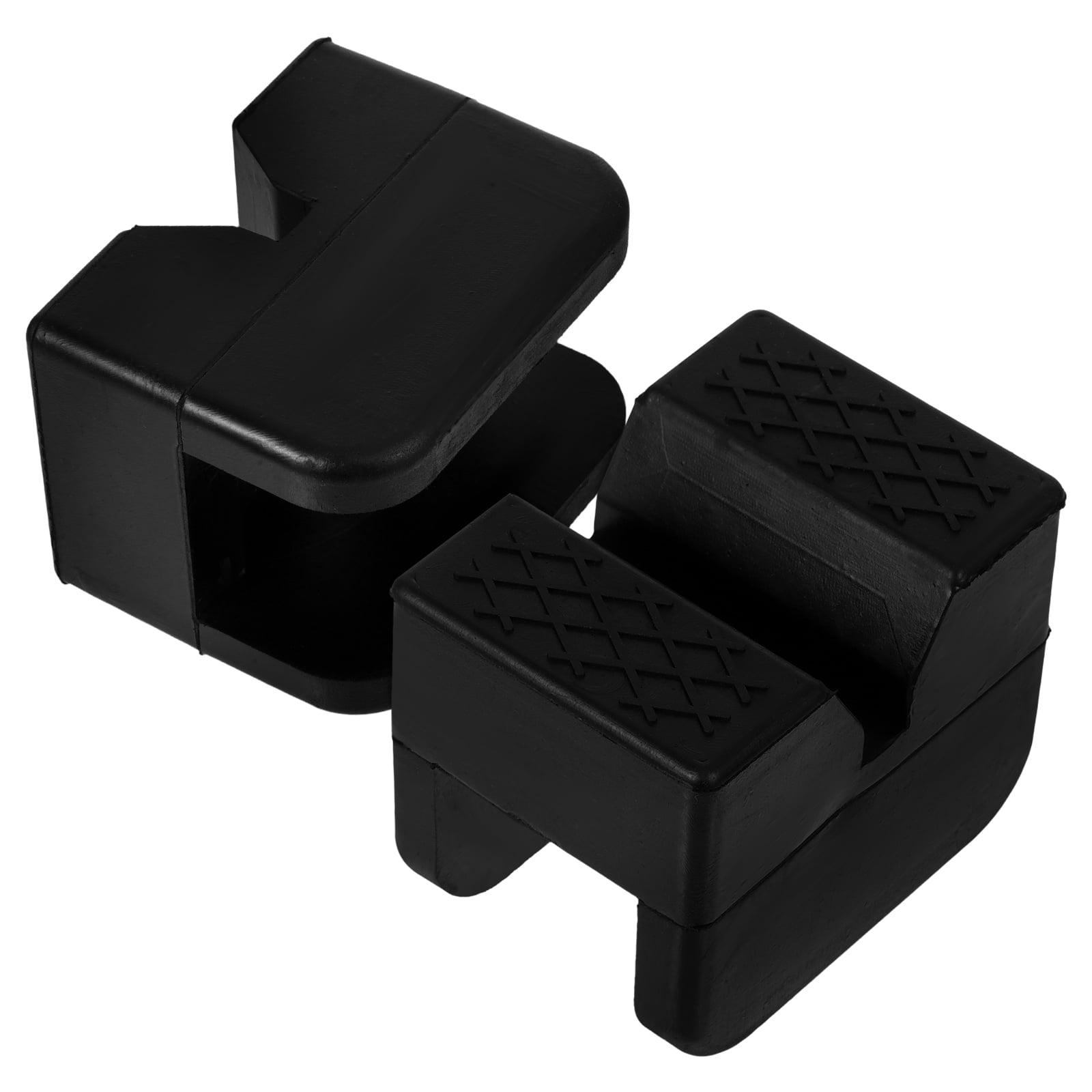 Hemoton 2 Pcs Jack Stand Pad Jack Rubber Block 6.20X5.00X4.50CM Black