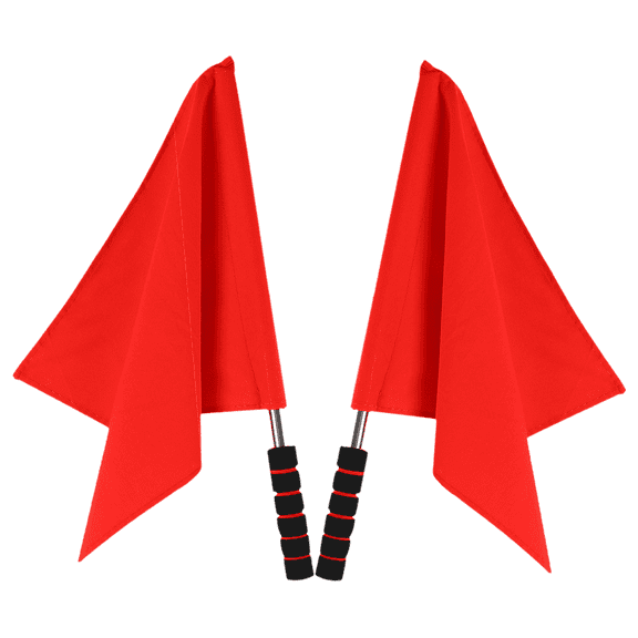 Hemoton 2 Pcs Line Judge Flags Volleyball Cheer for Competition Red