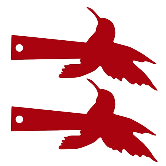 Hemoton  2 Pcs Mailbox Flag Vertical Replacement Kit Roadside Bird Decor Red