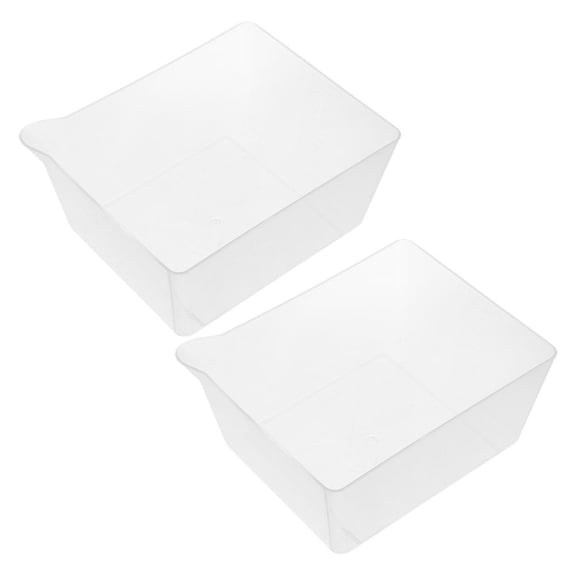 Hemoton 2 Pcs Measure Clear Electronic Weighing Pan 15.00X13.00X8.00CM Transparent