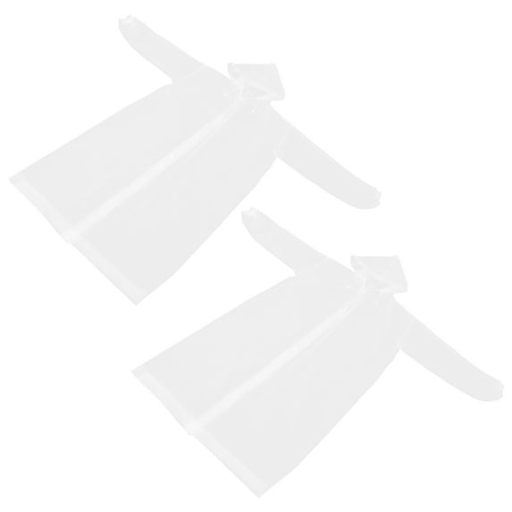 Hemoton 2-Pack Reusable Rain Ponchos for Adults, Portable EVA Raincoats with Hood, Transparent, Ideal for Outdoor Activities