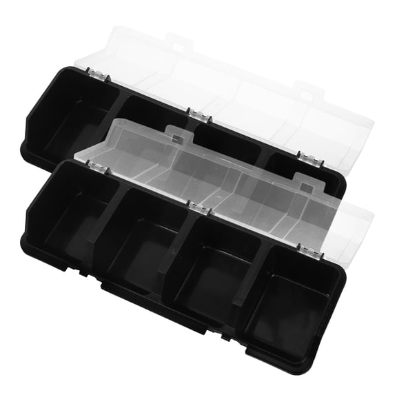 Hemoton  2 Pcs Storage Bin with Lid Drawer Screw Parts Box