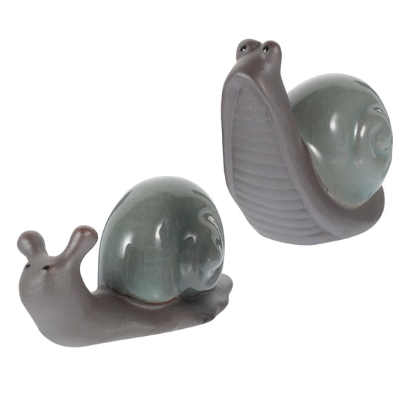COOPHYA Porcelain Snail for Home Decoration 2Set 2.2x2x1.2in
