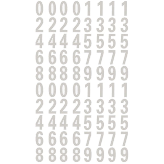 Hemoton 2 Pieces Reflective House Numbers Bin Mailbox Stickers White