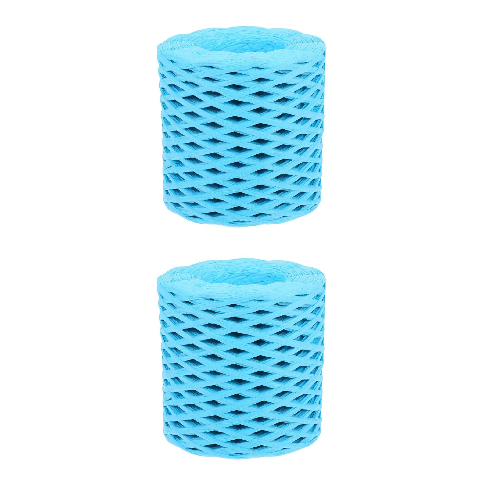 HEMOTON OUNONA 2 Rolls Raffia Ribbon Wrapping Paper String for DIY ...