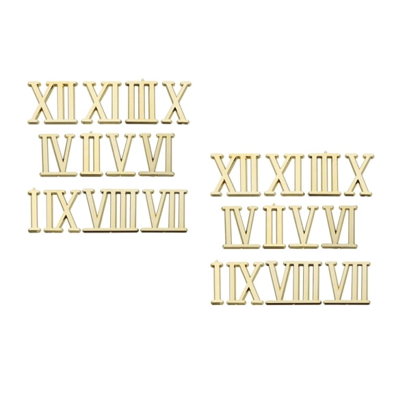 HEMOTON MLINS 2 Sets Clock Roman Numerals Kit 3 cm Plastic Numbers and Digital Clock Parts for Repair Replacement Home Art Decor Accessories