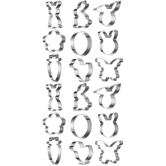 Hemoton 2 Sets Cookie Cutters Variety Pack Easter Cookie Molds Rabbit Shape Cookie Cutters Animal Baking Molds