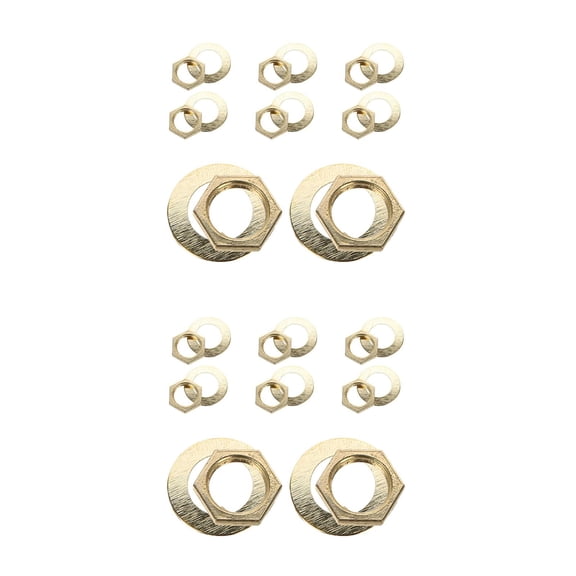 UPGRATOR Hemoton Clock Repair Kit with 2 Sets Nut Gaskets, Washers Replacement Parts for Accurate Clock Maintenance and Fixing