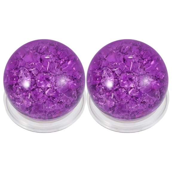 Hemoton 2 Sets Decorative Glass Balls Ice Cracked Crystal Sphere With Stand For Tabletop Fountain Rolling Feng Shui Ball