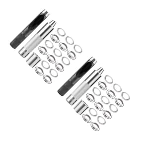 UPGRATOR 2 Sets Metal Grommet Eyelet Kit with Punch Tool for Tarps, Curtains, and Outdoor Covers, Includes Boxed Grommets