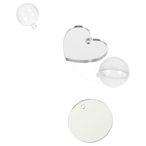 HEMOTON 2Sets Betta Mirror Decorative Aquarium Decoration Assorted Color Heart Shaped For Fish Owners