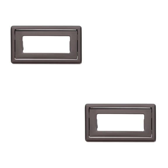 Hemoton 2 Sets Flush Mount Handle Hidden Drawer Pull Handle Cabinet Sliding Door Handles Pull Handle Invisible Door Knobs with Screws for Home Office