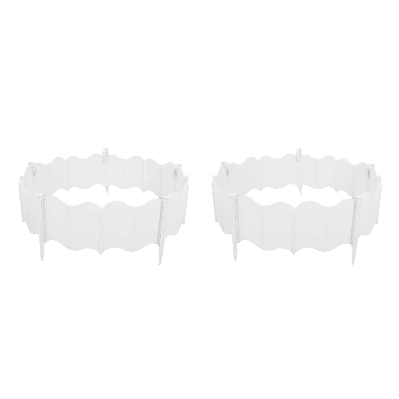 Hemoton 2-Pack Garden Border Fencing Plastic Flowerbed Edging Lawn Landscaping Decorative Fence for Yard and Garden