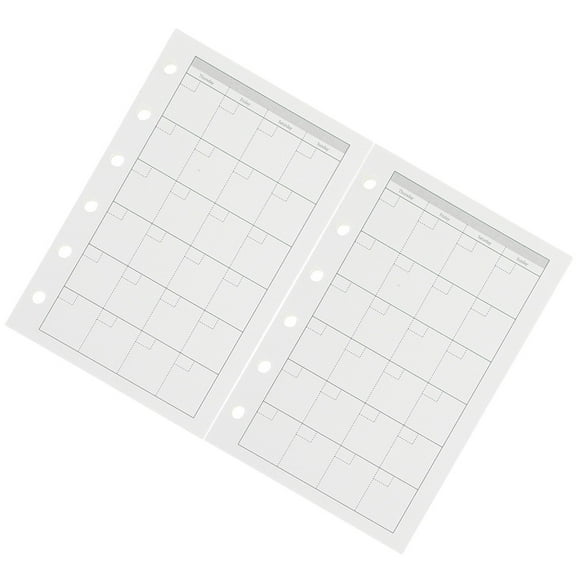 YOSADIER 2Sets White Planner Refill Paper Smooth Thick Loose Leaf Notebook Inserts for Study