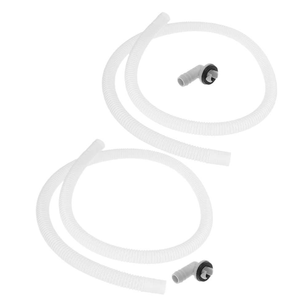 Hemoton 2 Sets Portable AC Drain Hose Kit with Pipe and Hose Connector Elbow Fittings Compatible for Midea Air Conditioner Units