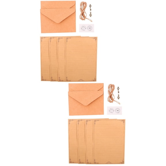 Hemoton 2 Sets Retro Letter Envelope Handwritten Letter Paper Delicate Writing Paper