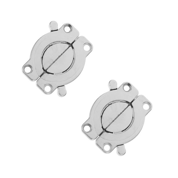 Hemoton 2 Sets Heavy Duty Stainless Steel Tabletop Connector Buckles Desk Fasteners Furniture Hinges for Wardrobe and Dining Table